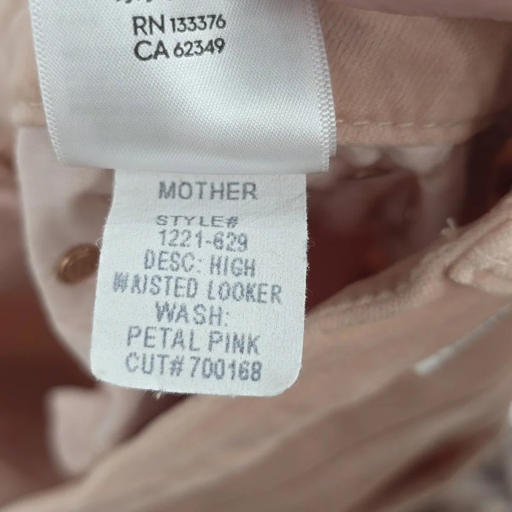 Mother High Waisted Looker Petal Pink 29 - Picture 7 of 8